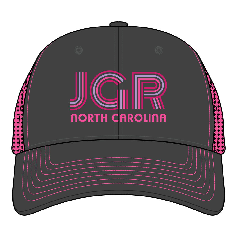 JGR Dk Gry/ Neon Pink Youth Sideline Mesh Hat