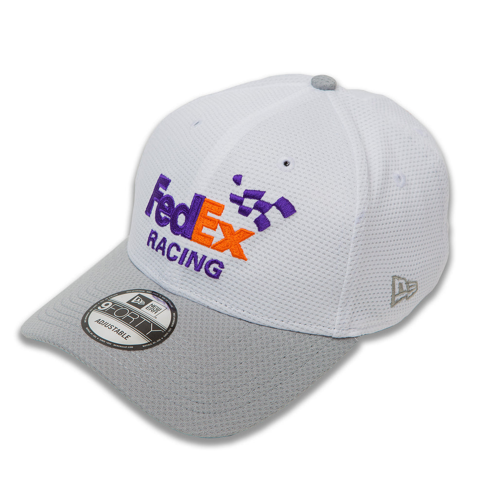 Denny Hamlin 2019 FedEx White/Gray NE940 Hat