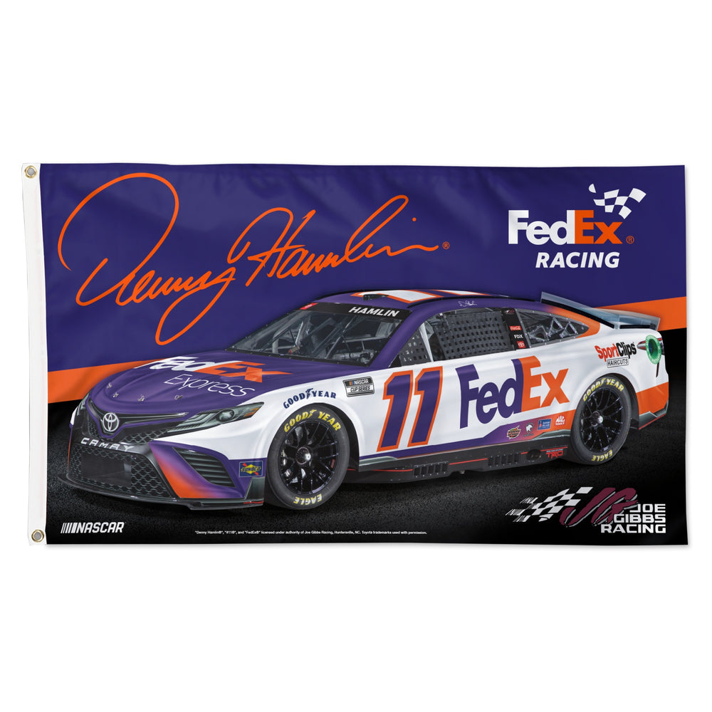 Denny Hamlin FedEx 2022 3x5 Flag