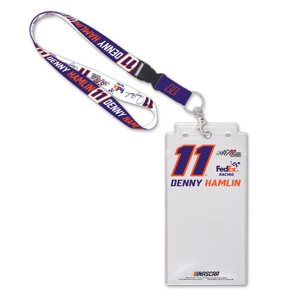 Denny Hamlin 2023 FedEx Racing Credential Holder w/ Lanyard