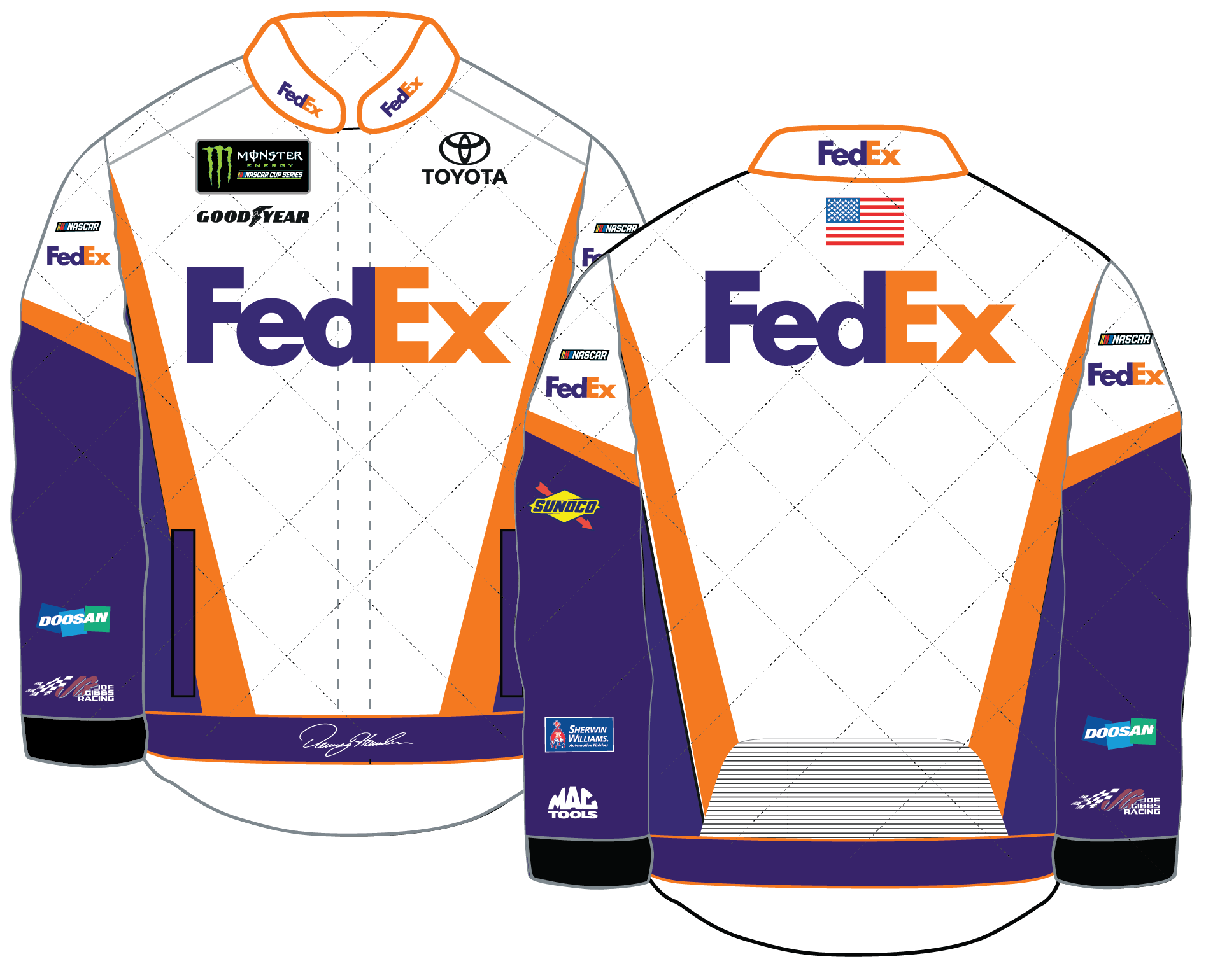 Denny Hamlin 2019 FedEx Pit Jacket