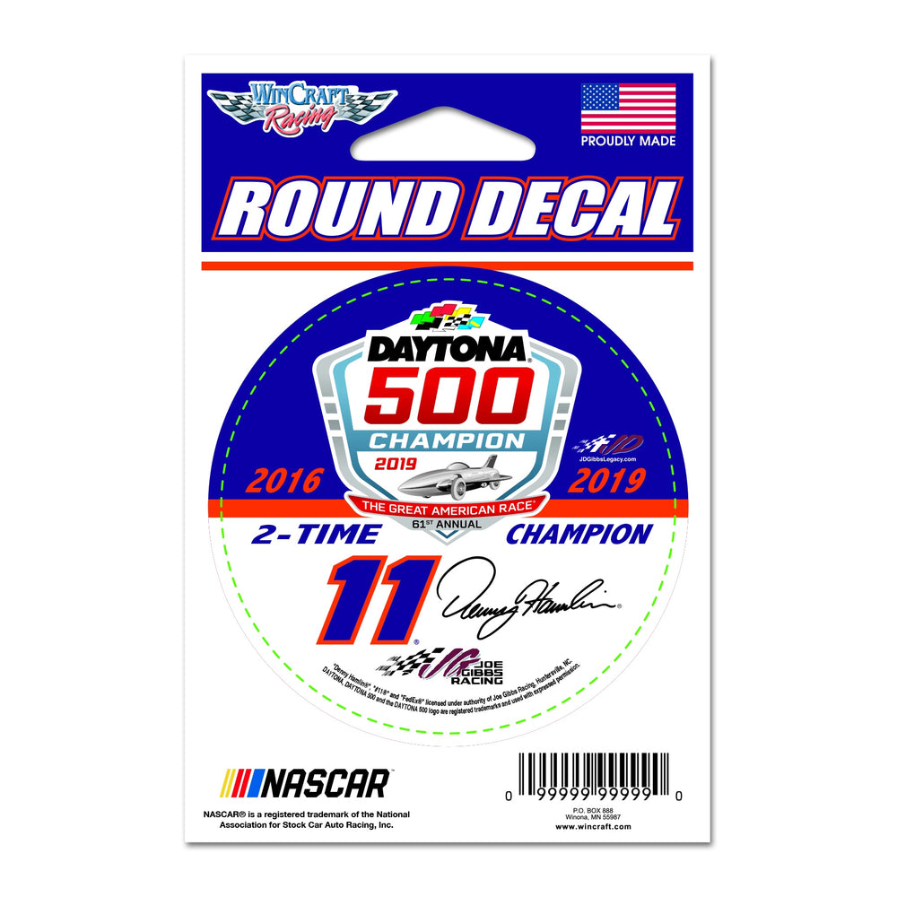 Denny Hamlin FedEx D500 Champ 3" Round Decal
