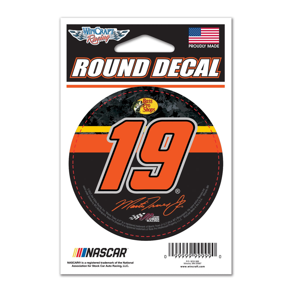 Martin Truex Jr. 2023 Bass Pro 3"x3" Round Decal