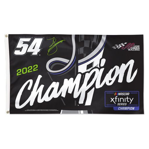 Ty Gibbs #54 2022 Xfinity Series Championship Deluxe 1-sided 3x5 Flag