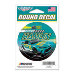 Denny Hamlin 2024 3x3 Round Mavis Tires & Brakes Vinyl Decal