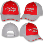 Toyota Racing Red Mini Pique Gray Spandex Cap