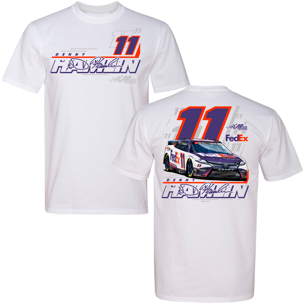 Denny Hamlin 2022 White 2- Spot Car Tee