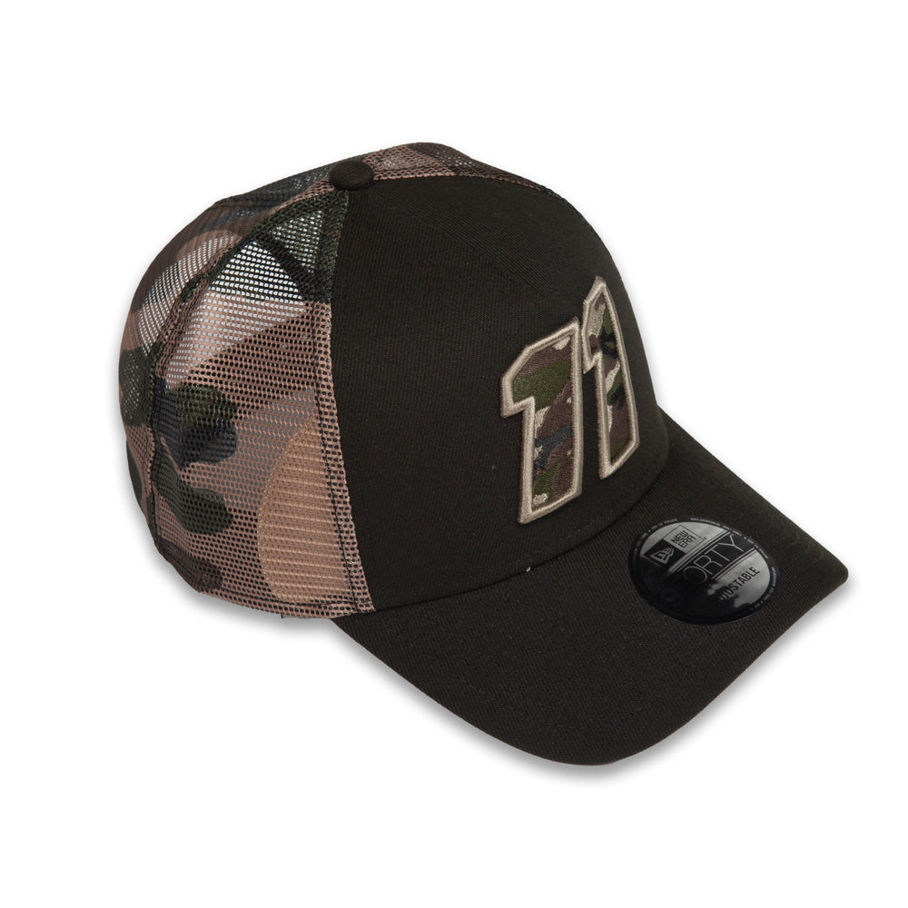 Denny Hamlin  2023 No. 11 Camo Filled NE940AF Trucker Hat