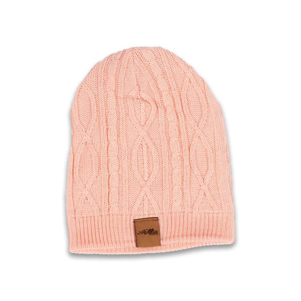 JGR Cableknit Ouray Blush Beanie Hat