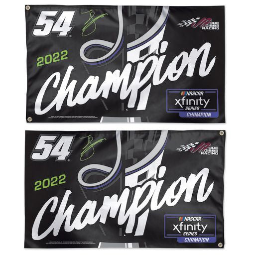 Ty Gibbs #54 2022 Xfinity Series Championship Deluxe 2-sided 3x5 Flag