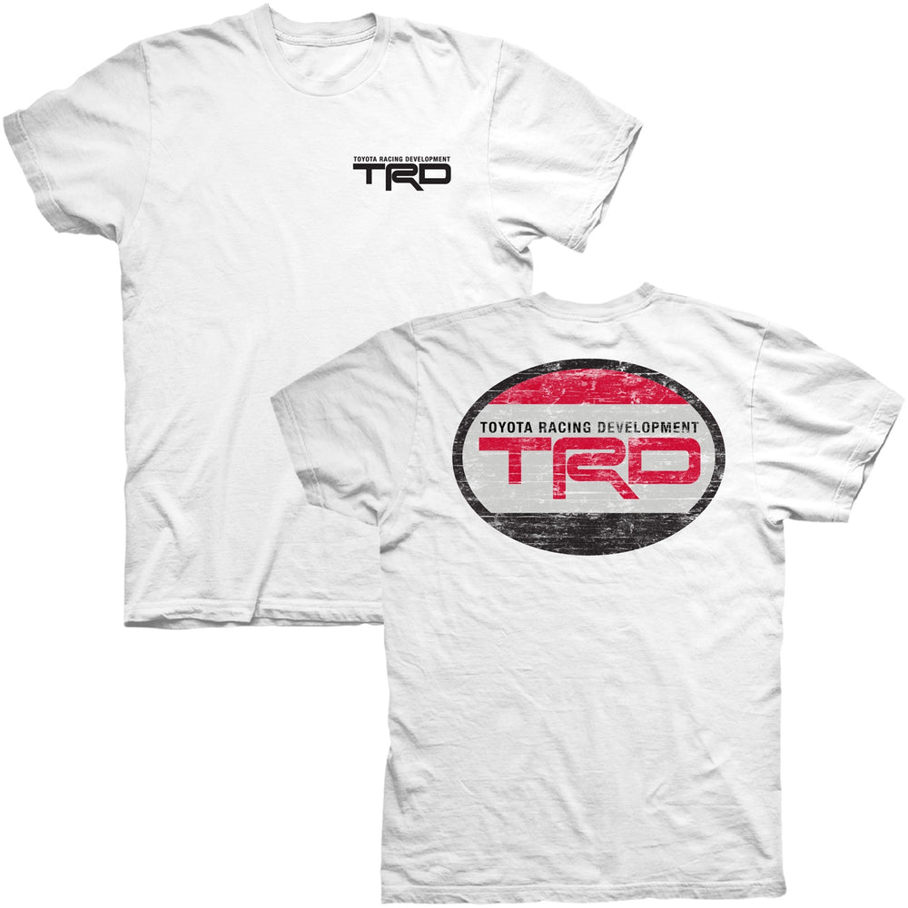 Toyota TRD White Distressed 2 Spot Tee